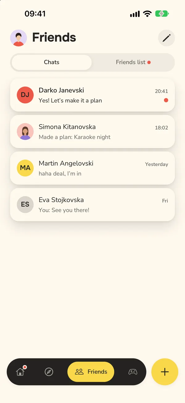 Chat one to one.